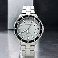 Primeira linha - Sea Explorer TP - Cinza - Pulseira de aço - À PROVA D’ÁGUA